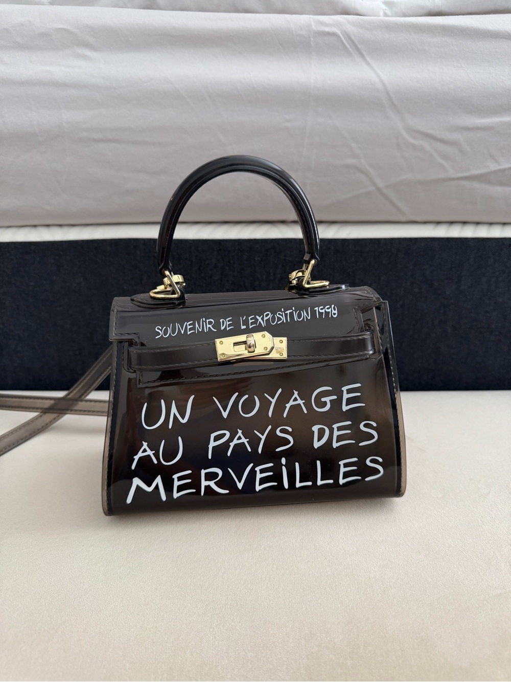 *SOLD* Black Top-Handle mini bag - Picture 1 of 11